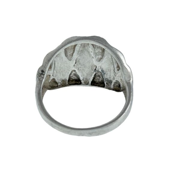 Vintage Sterling Silver 925 Criss Cross Ribbed Pattern Domed Ring Size 6.5 - Picture 3 of 7